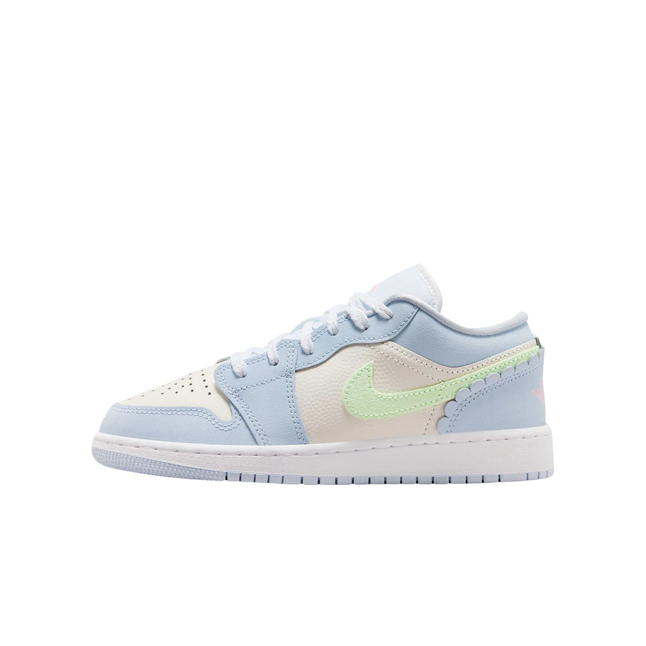 Air Jordan 1 Low SE GS (Half Blue/vapor Green-sail-white)