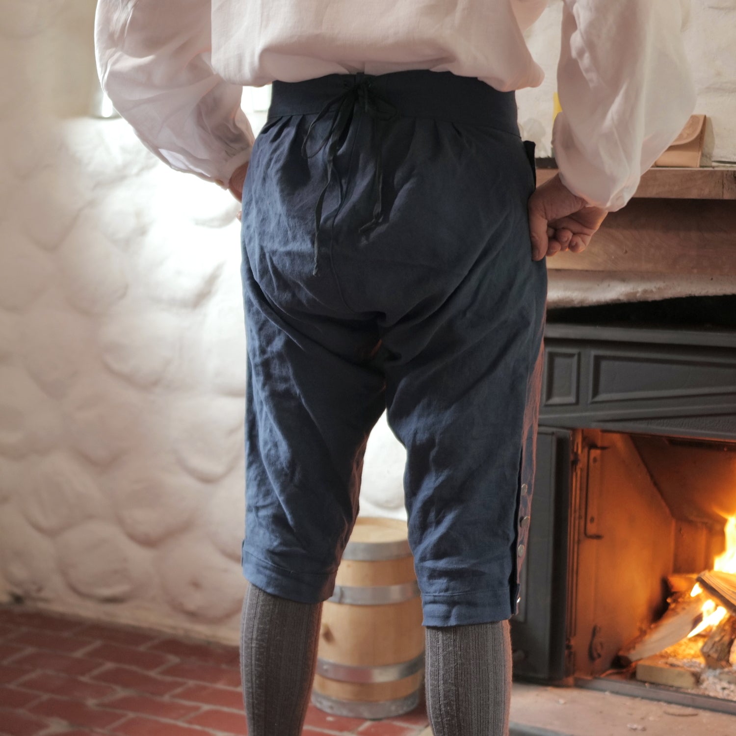 Fly Front Knee Breeches – Linen