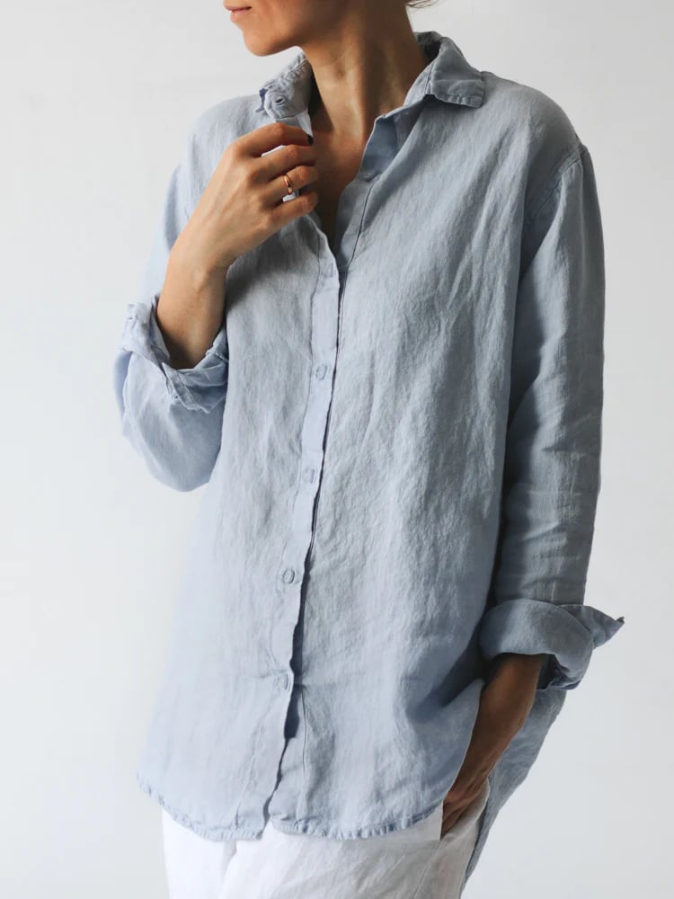 Cotton Linen Relaxed Fit Classic Shirt