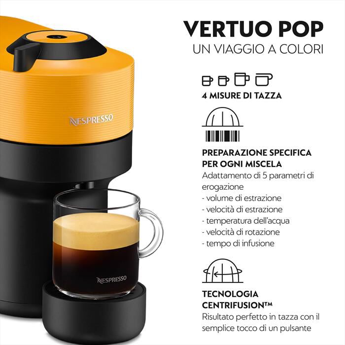 DE LONGHI - Macchina da caffè VERTUO POP ENV90.Y Nespresso-Giallo