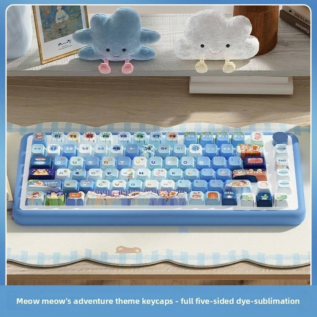 Meow Adventure Original PBT Keycap Set – MDA Profile Full 5-Side Dye-Sub – 138/158 Keys