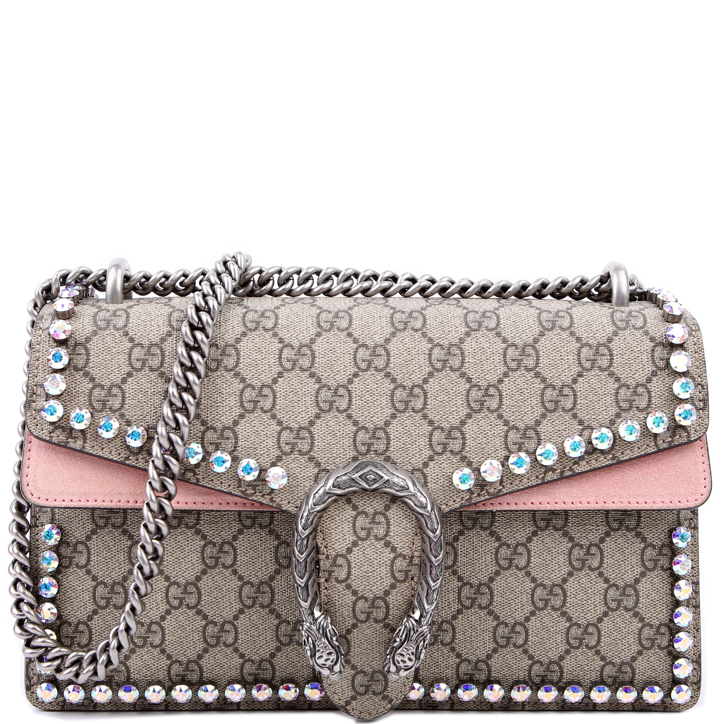 GUCCI 400249 Dionysus GG Crystals Small Pink