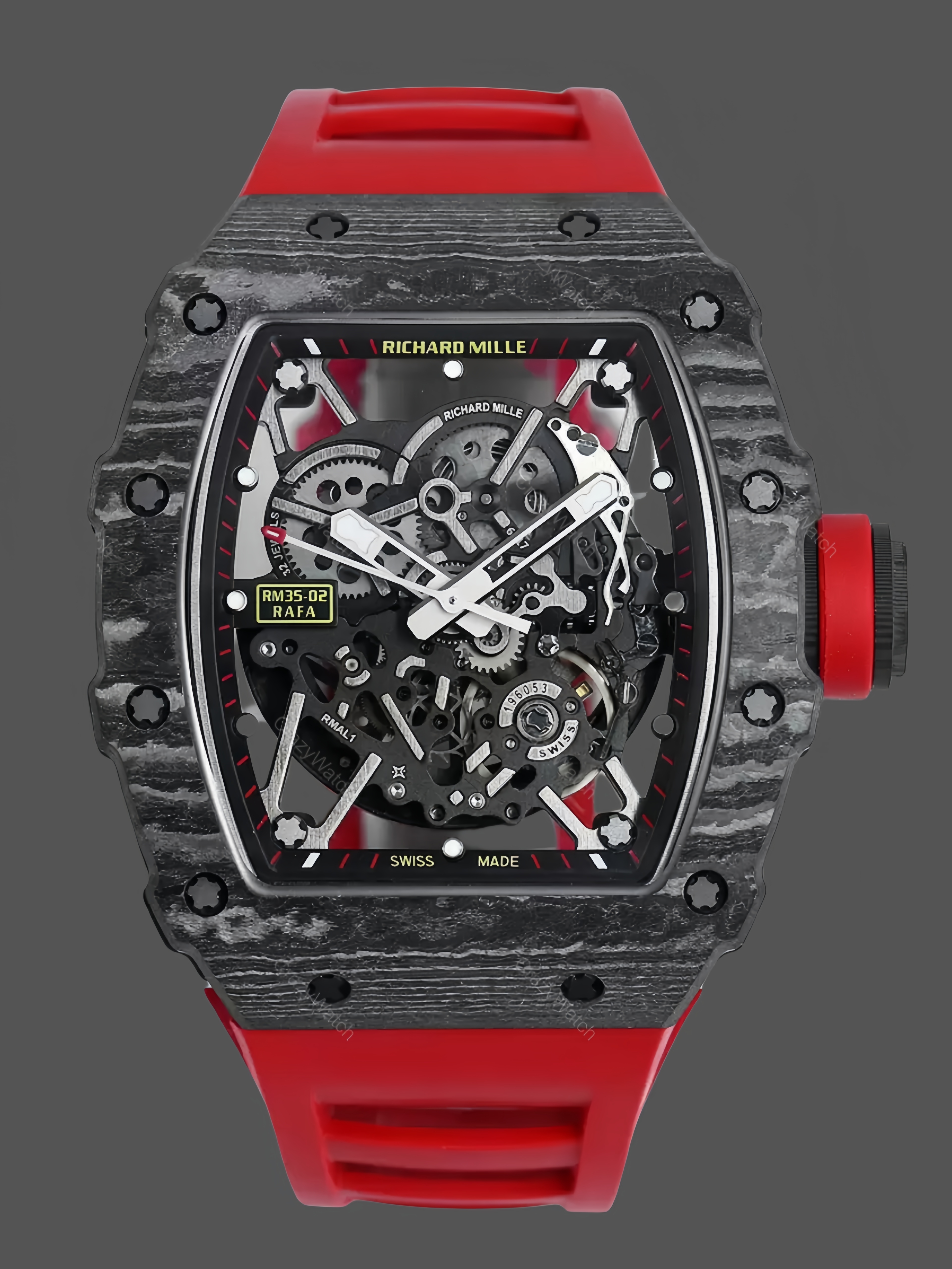 【7A Quality】Richard Mille Black Carbon NTPT Automatic Rafael Nadal RM35-02