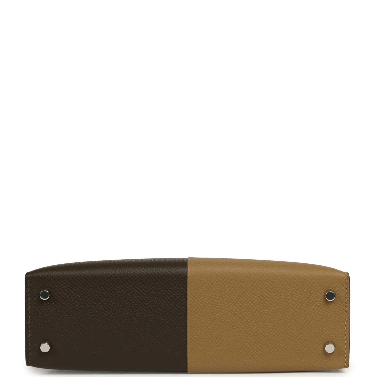 Hermes Casaque Kelly Sellier 20 Dune, Vert Loden Epsom Palladium Hardware