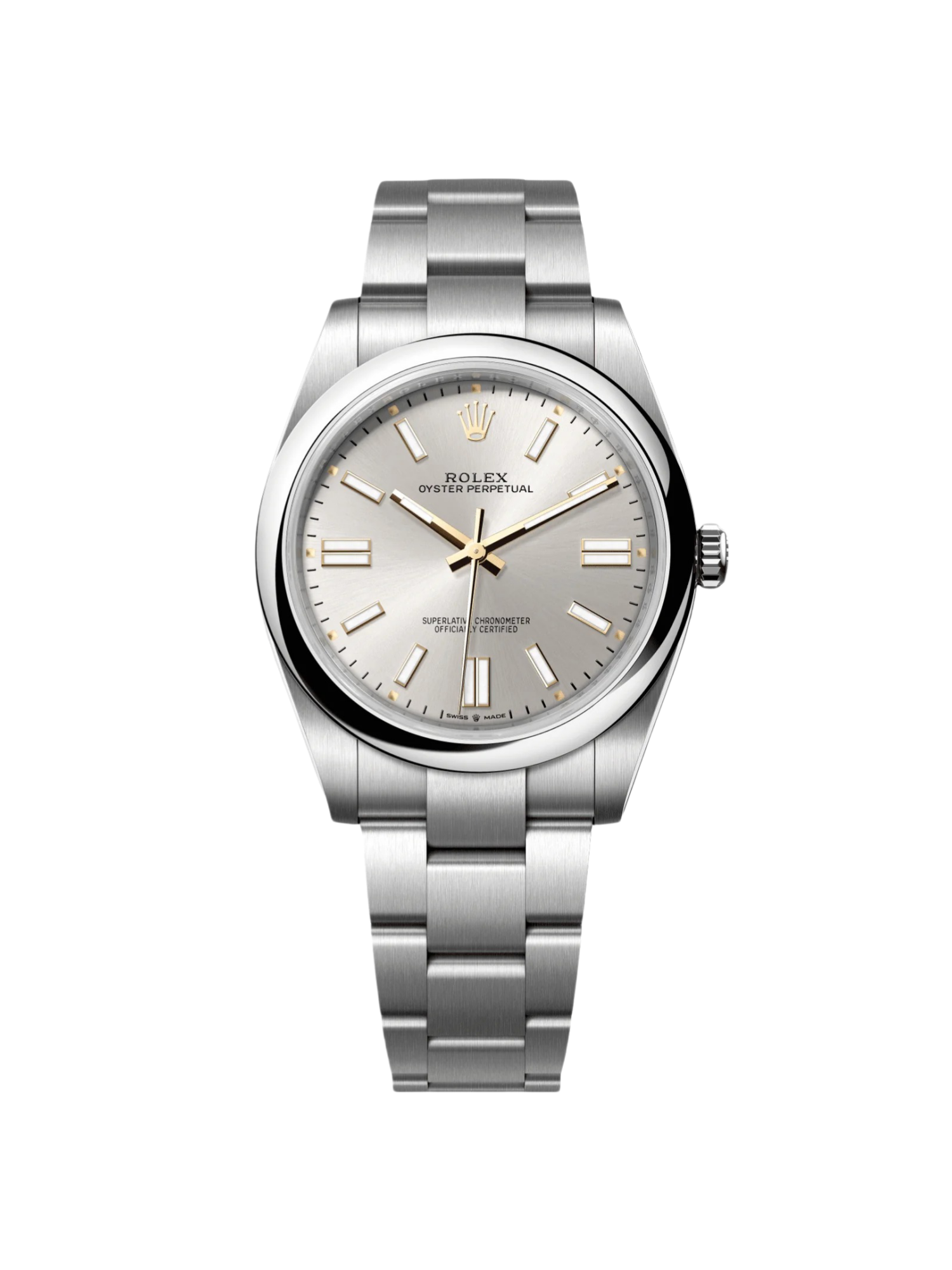 RLX Oyster Perpetual 41mm 124300-0001 Stainless Steel Silver Index Dial Watch