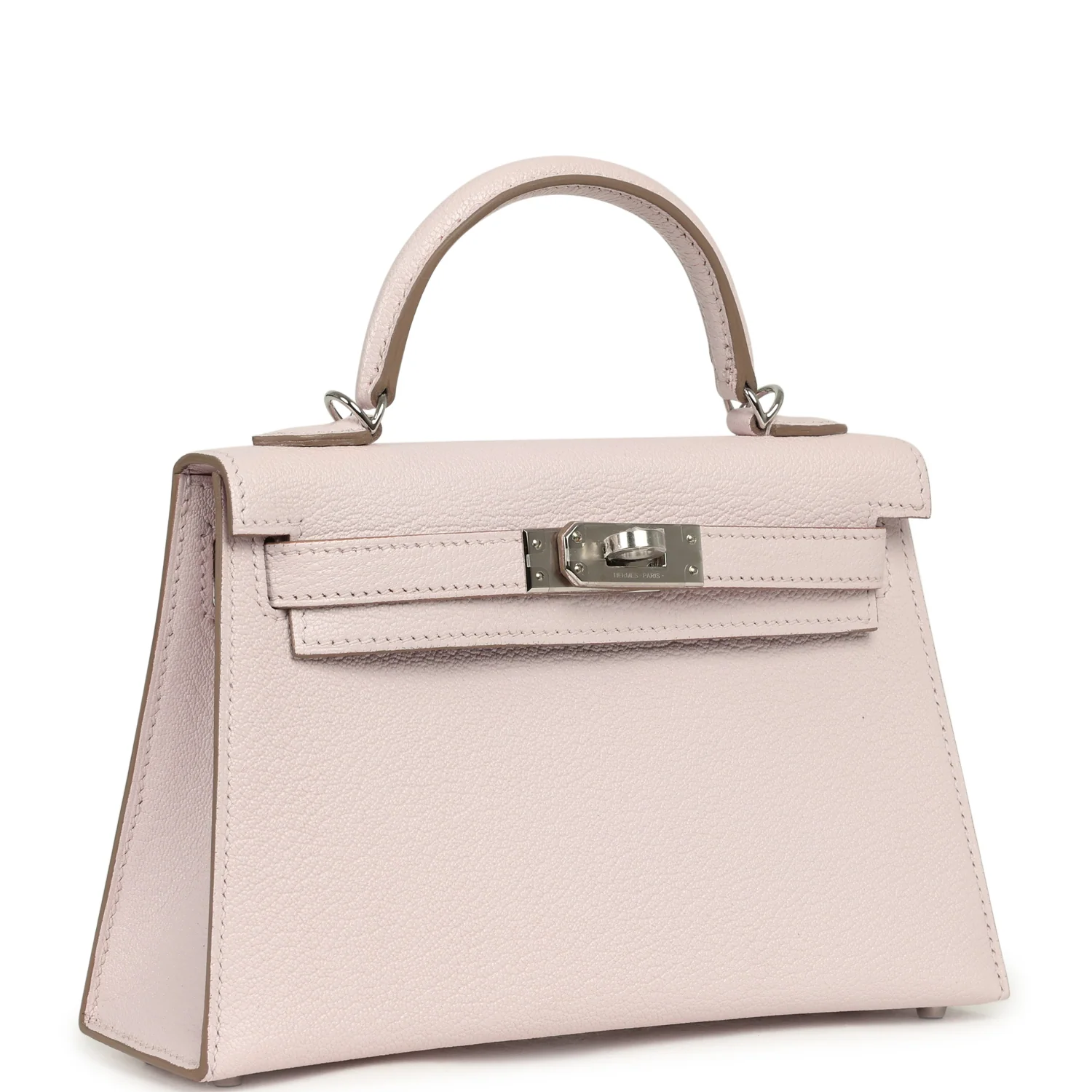 HERMÈS Kelly Sellier 20 Mauve Pale Chevre Palladium Hardware