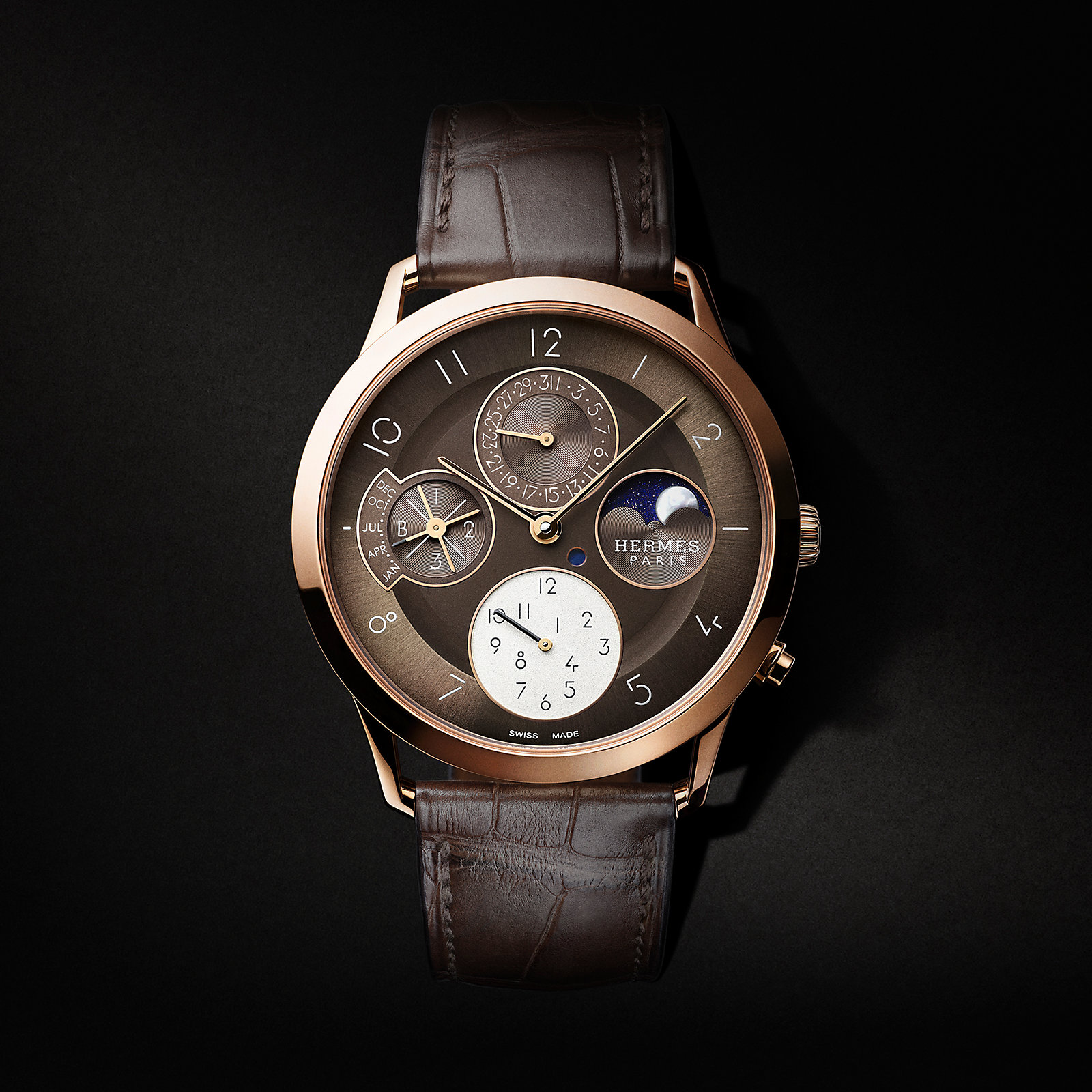 Slim d'Hermès Quantieme Perpetuel watch, 39.5 mm