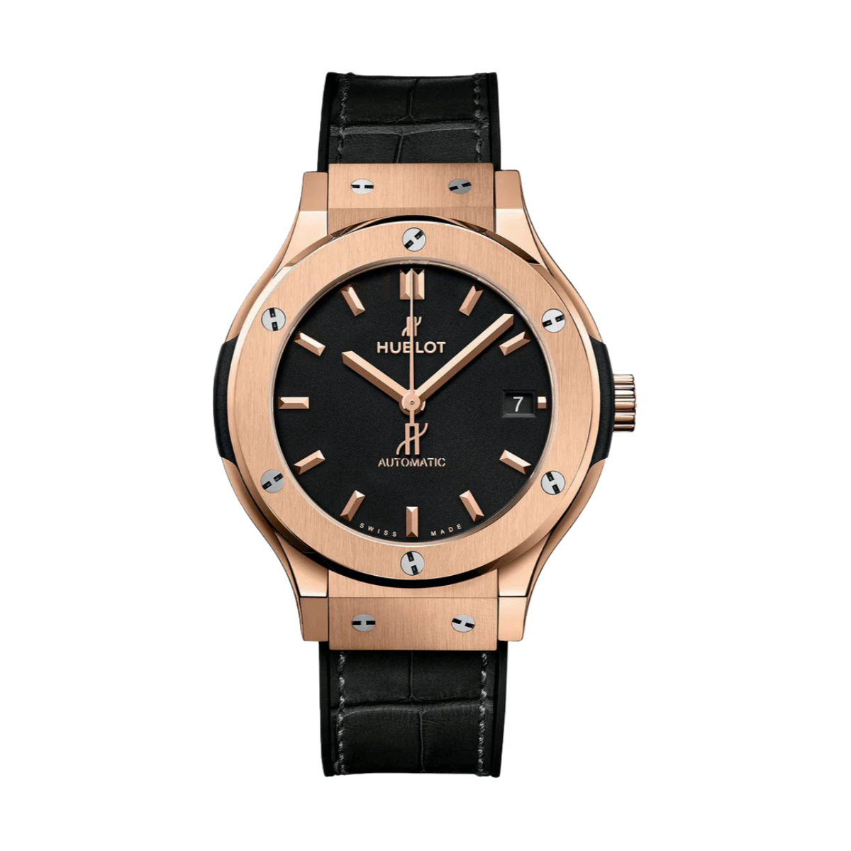 Hublot Classic Fusion Rose Gold Titanium 542.OX.1181.RX 42mm Black Dial Unisex Size 542.OX.1181.LR