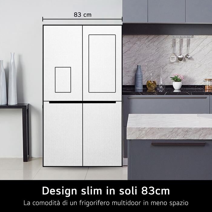 LG - Frigorifero 4 porte GMG860EPBE Classe E 508L-Black