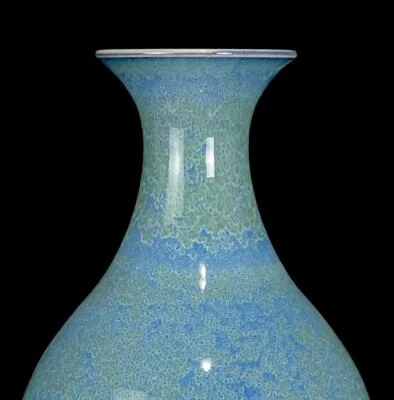 33.5CM Kangxi Signed Old Chinese Yaobian Glaze Vase Q161