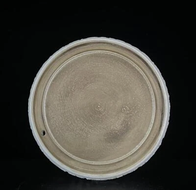 Wang Bingrong Signed Old Chinese White Glaze Ink Stone w/dragon N931