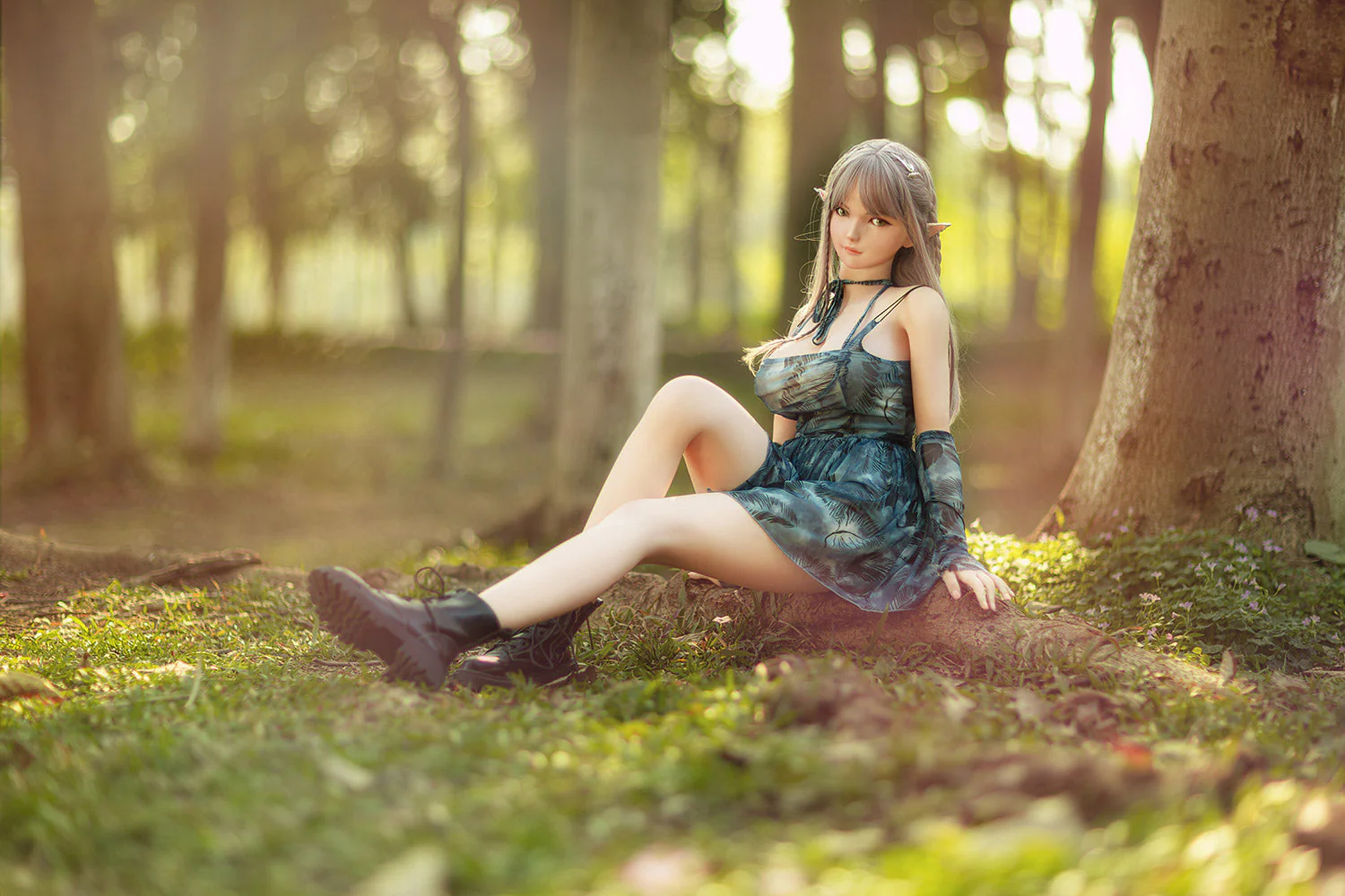RIDMII Aggie Unique Design 5ft34/ 163cm Genie Silicone Head + Cute ELF Love Sex Doll