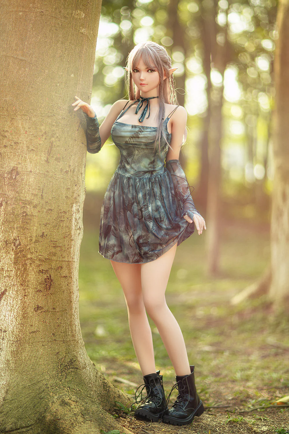 RIDMII Aggie Unique Design 5ft34/ 163cm App-Controlled Silicone Head TPE Body ELF Hentai Sex Doll