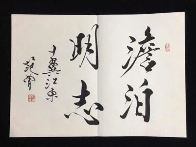 Fan Zeng Signed Chinese Hand Painted Calligraphy Scroll w/poem N2079