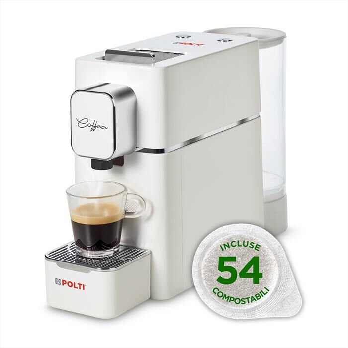 POLTI - Macchina da caffè Coffea S15W + 54 CIALDE-Bianco