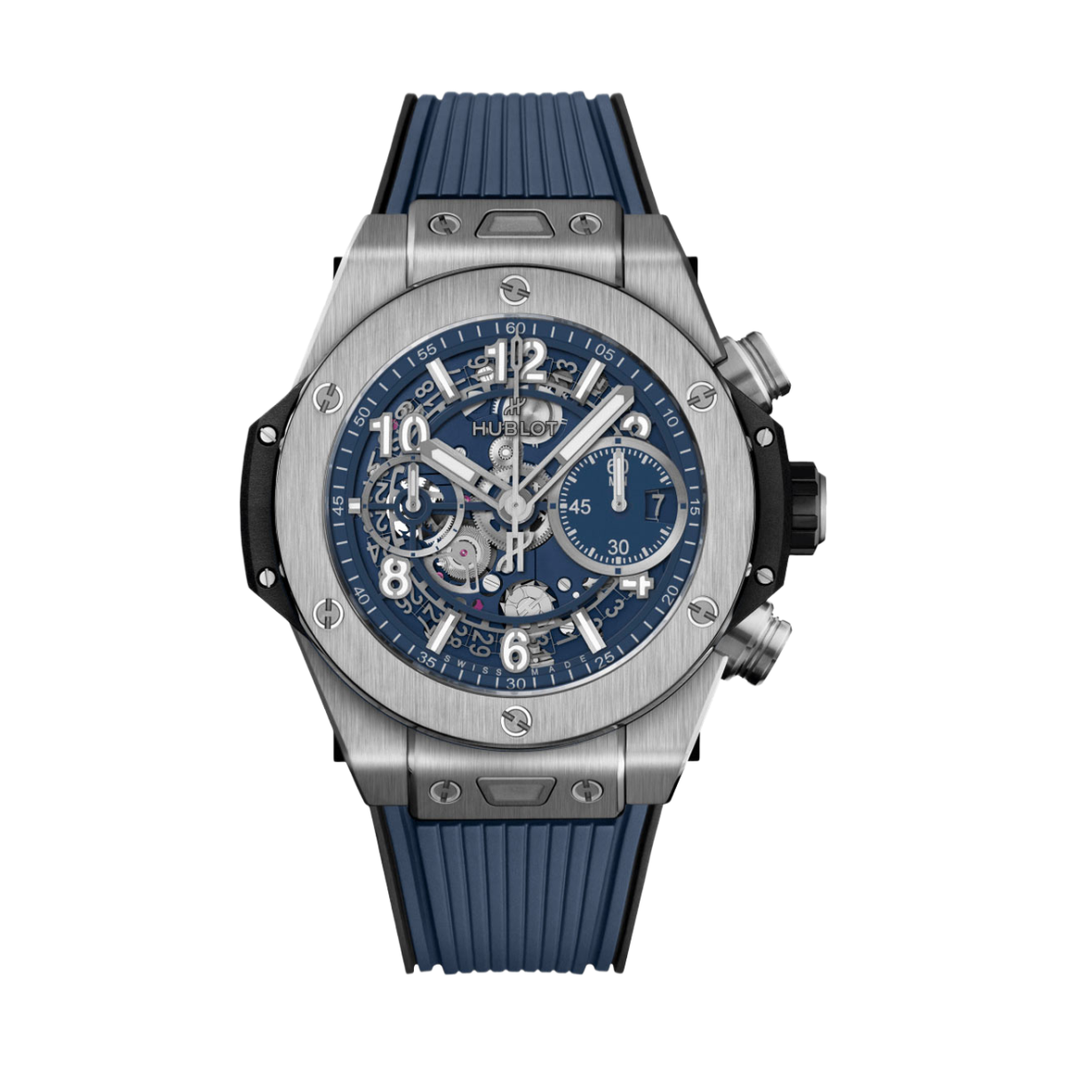Hublot Big Bang Unico Titanium 441.NX.5171.RX 42mm Blue Dial Automatic Men's Watch