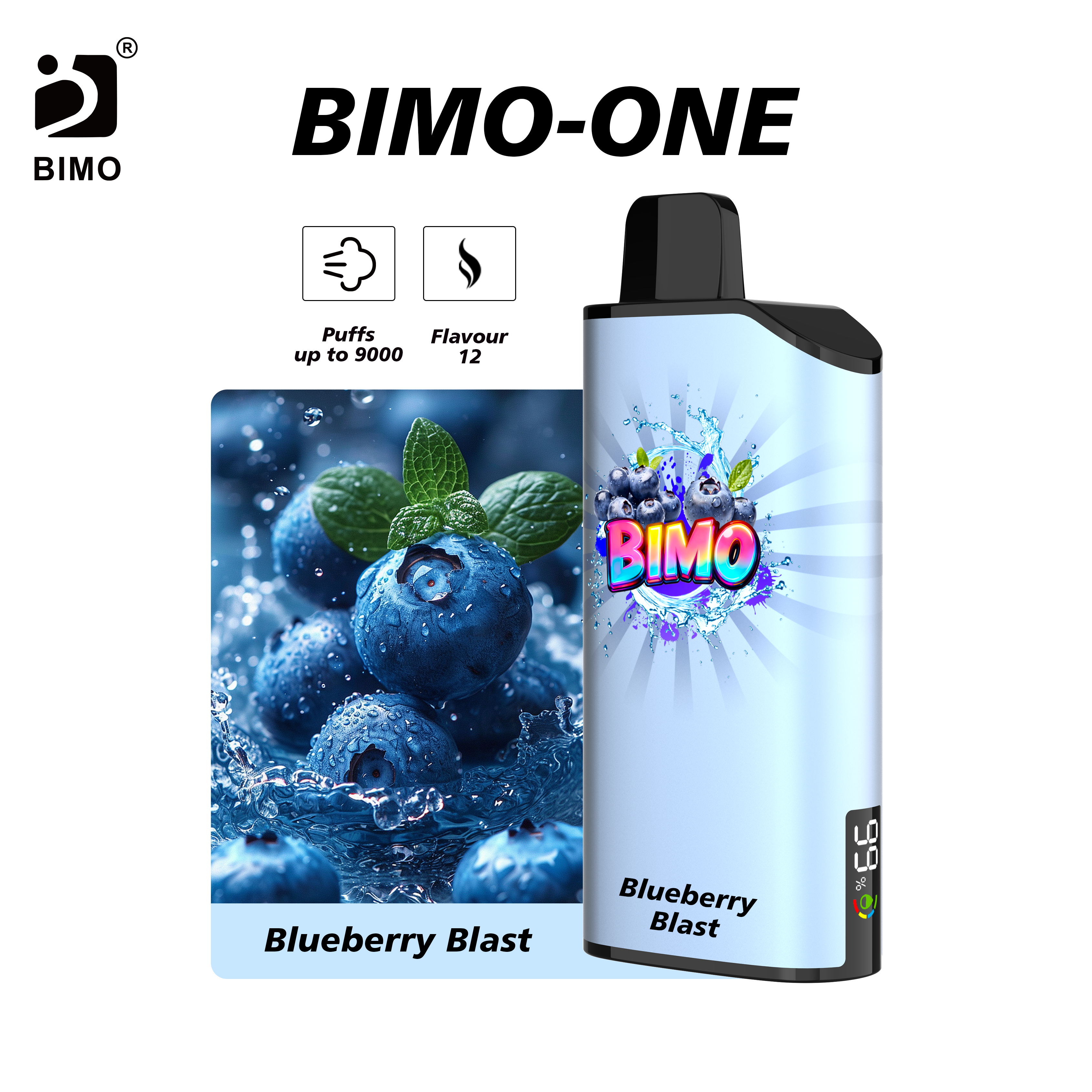 BIMO ONE 9000 Puffs – Blueberry Blast