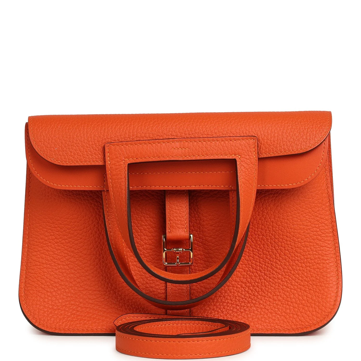 Hermes Halzan 25 Feu Clemence Gold Hardware