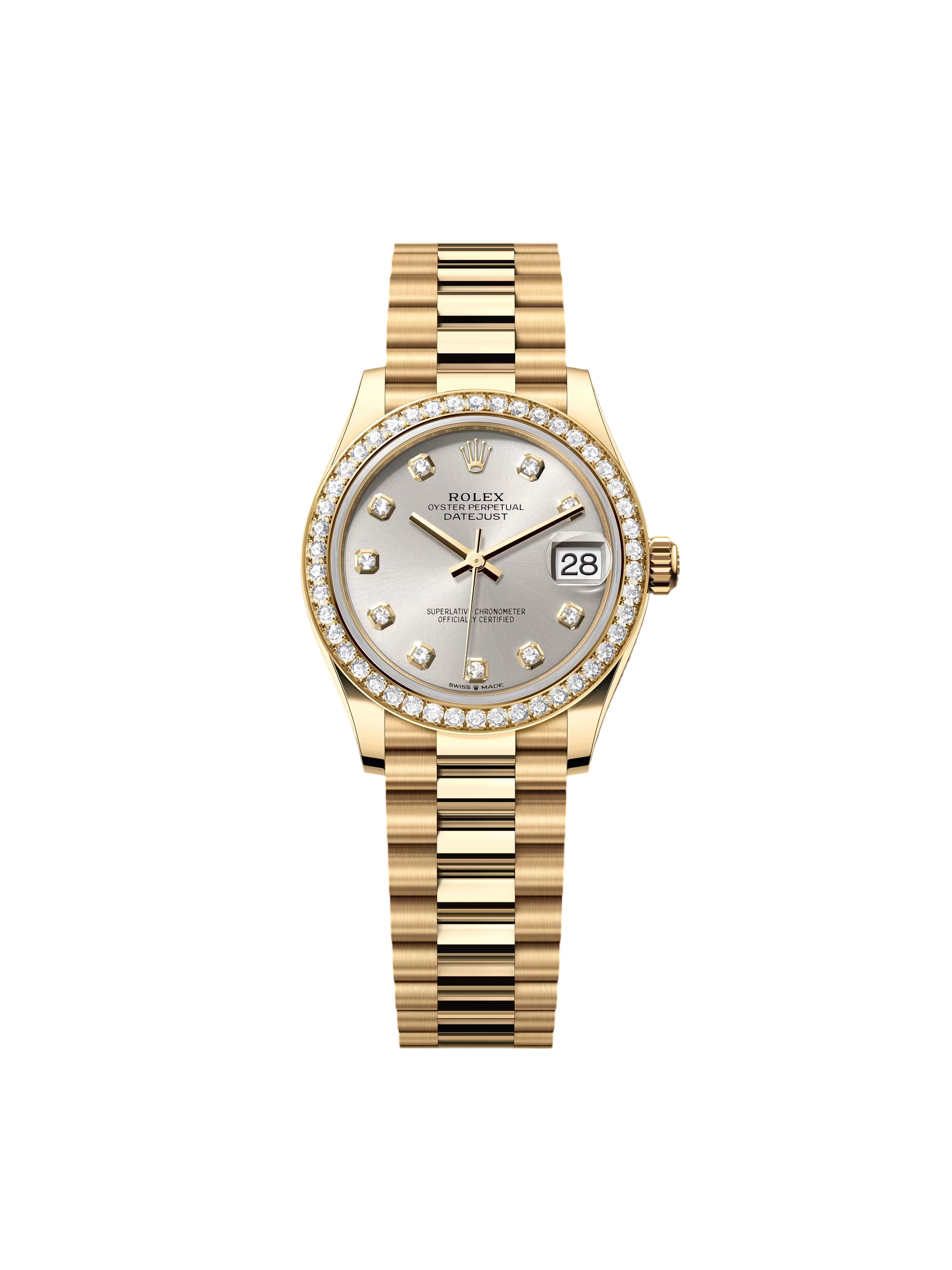 RLX Datejust m278288RBR-0028 Silver 31mm Dial President Bracelet Watch