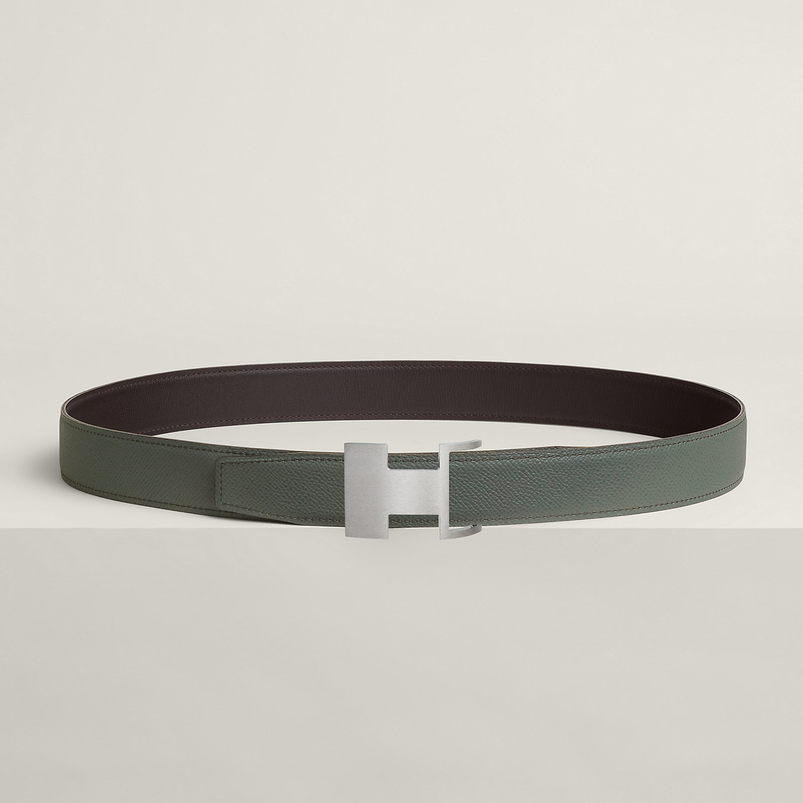 Dive belt buckle & Reversible leather strap 32 mm