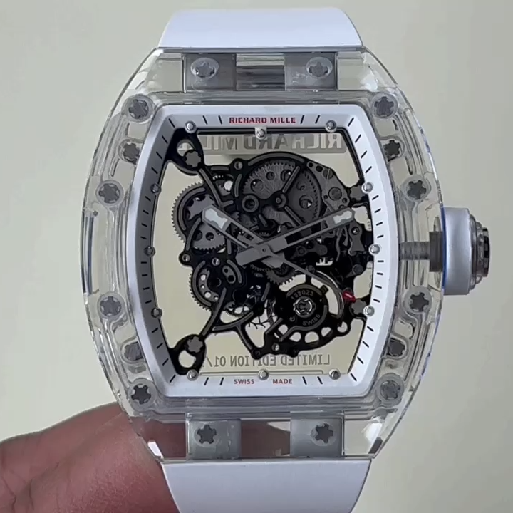 【7A Quality】Richard Mille RM055 Transparent Case Skeleton Dial