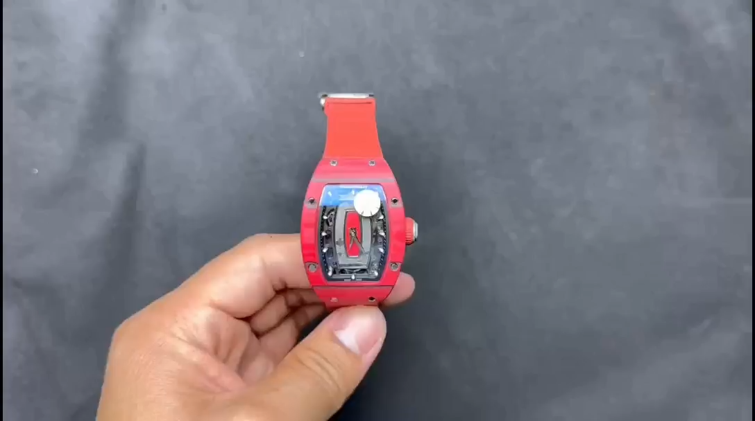 【7A Quality】Richard Mille RM07-01 Automatic Racing Red Carbon Limited Edition 46mm Ladies Watch