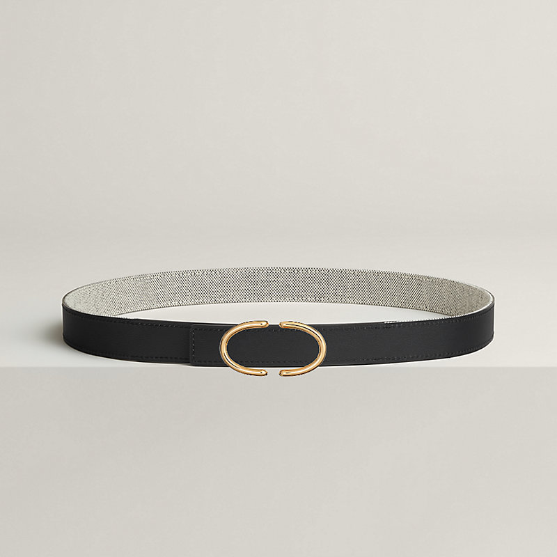 Cache-Cac'H belt buckle & Toile H Plume leather strap 24 mm
