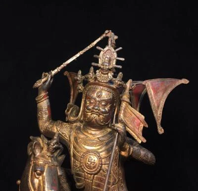 40CM Old Chinese Bronze Gilding Statue Buddha CK209