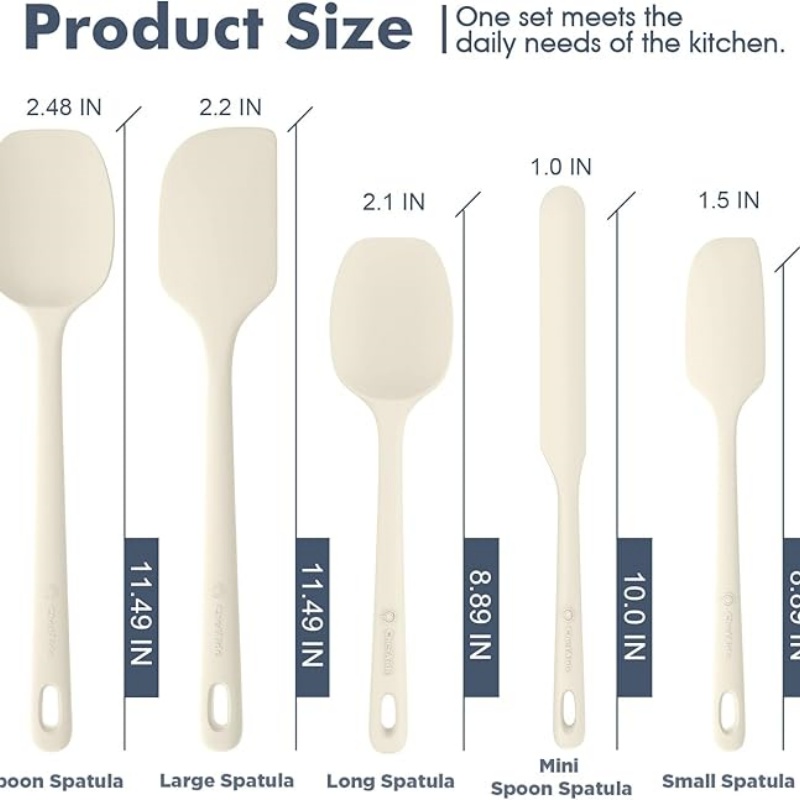 5 Pieces Silicone Spatula Set