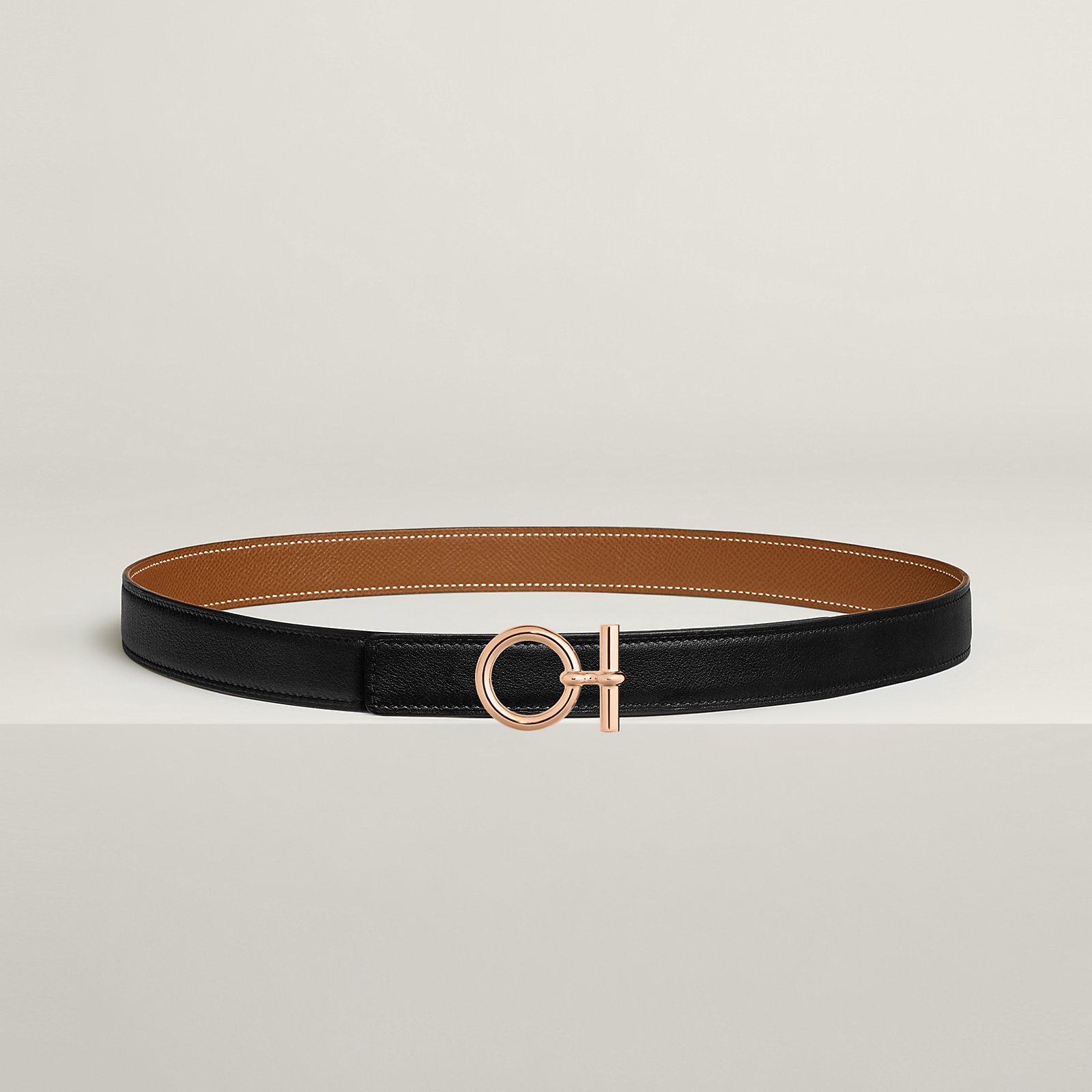 Flot belt buckle & Reversible leather strap 24 mm