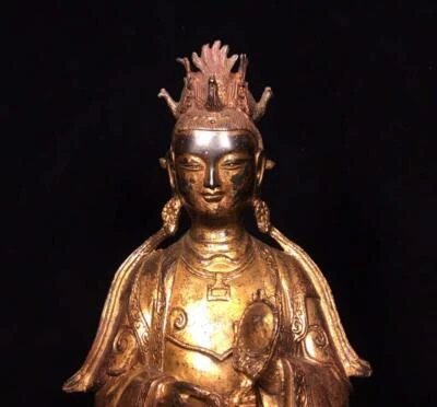 29CM Old Chinese Bronze Statue Buddha N1720
