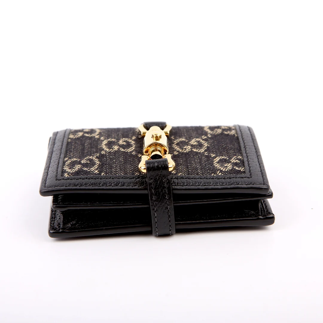 645536 GG Denim Jackie Card Case