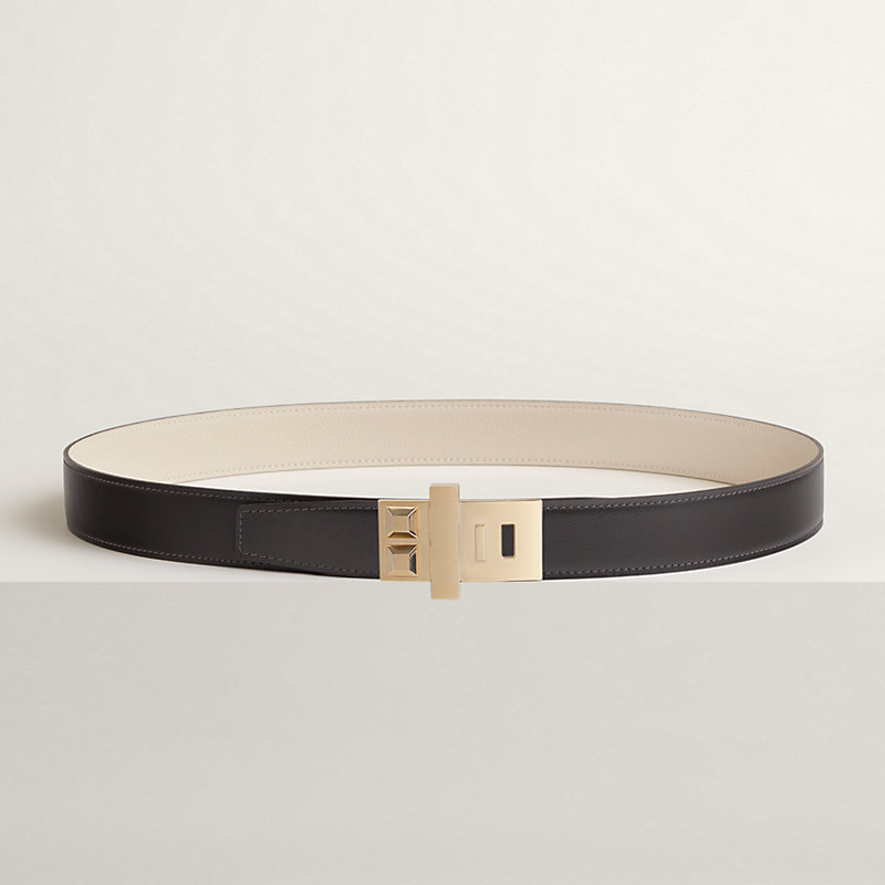 Medor belt buckle & Reversible leather strap 32 mm