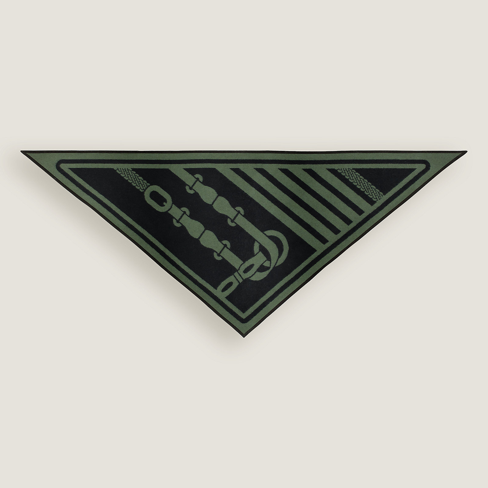 Coaching double face triangle scarf