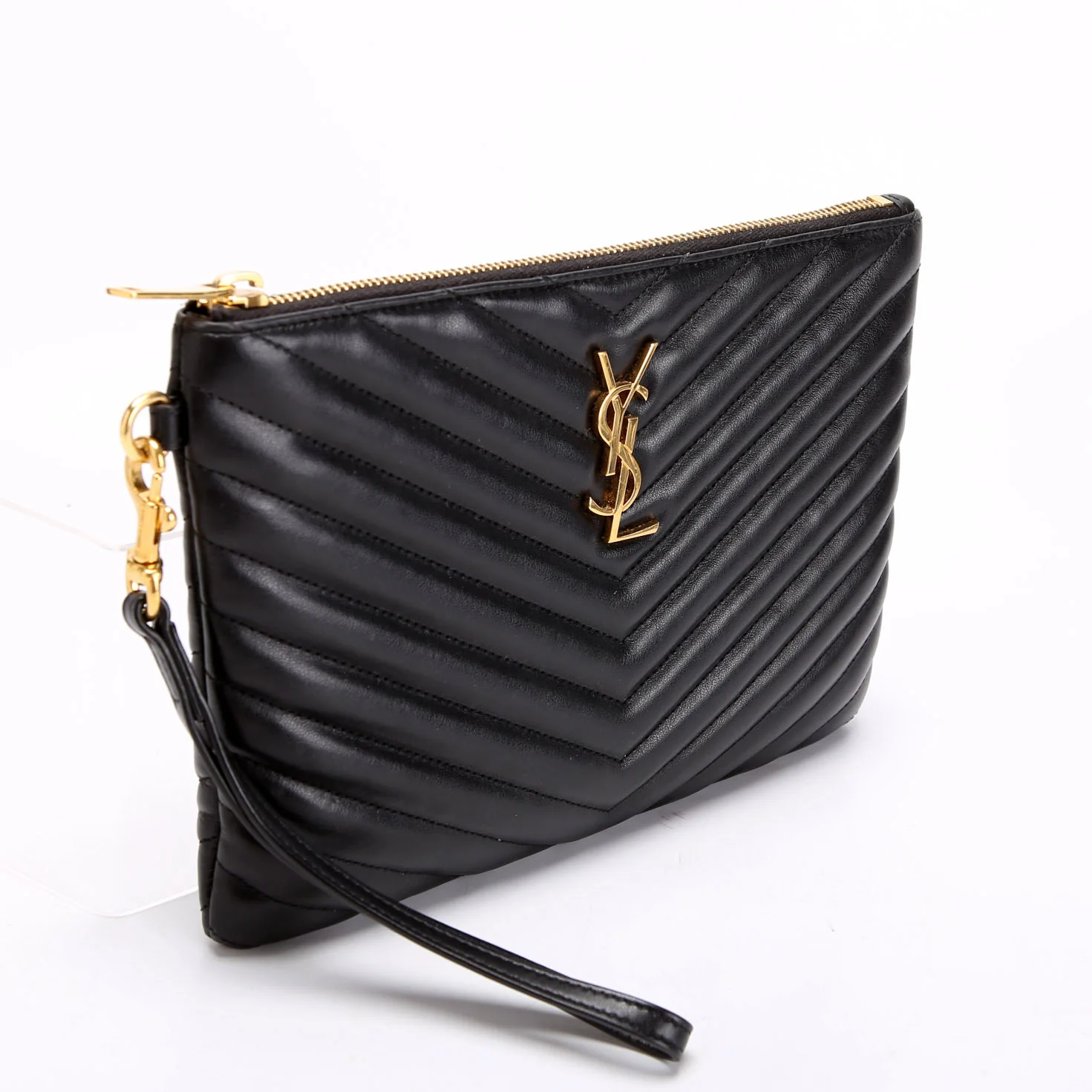 379039 A5 Matelasse Pouch Black