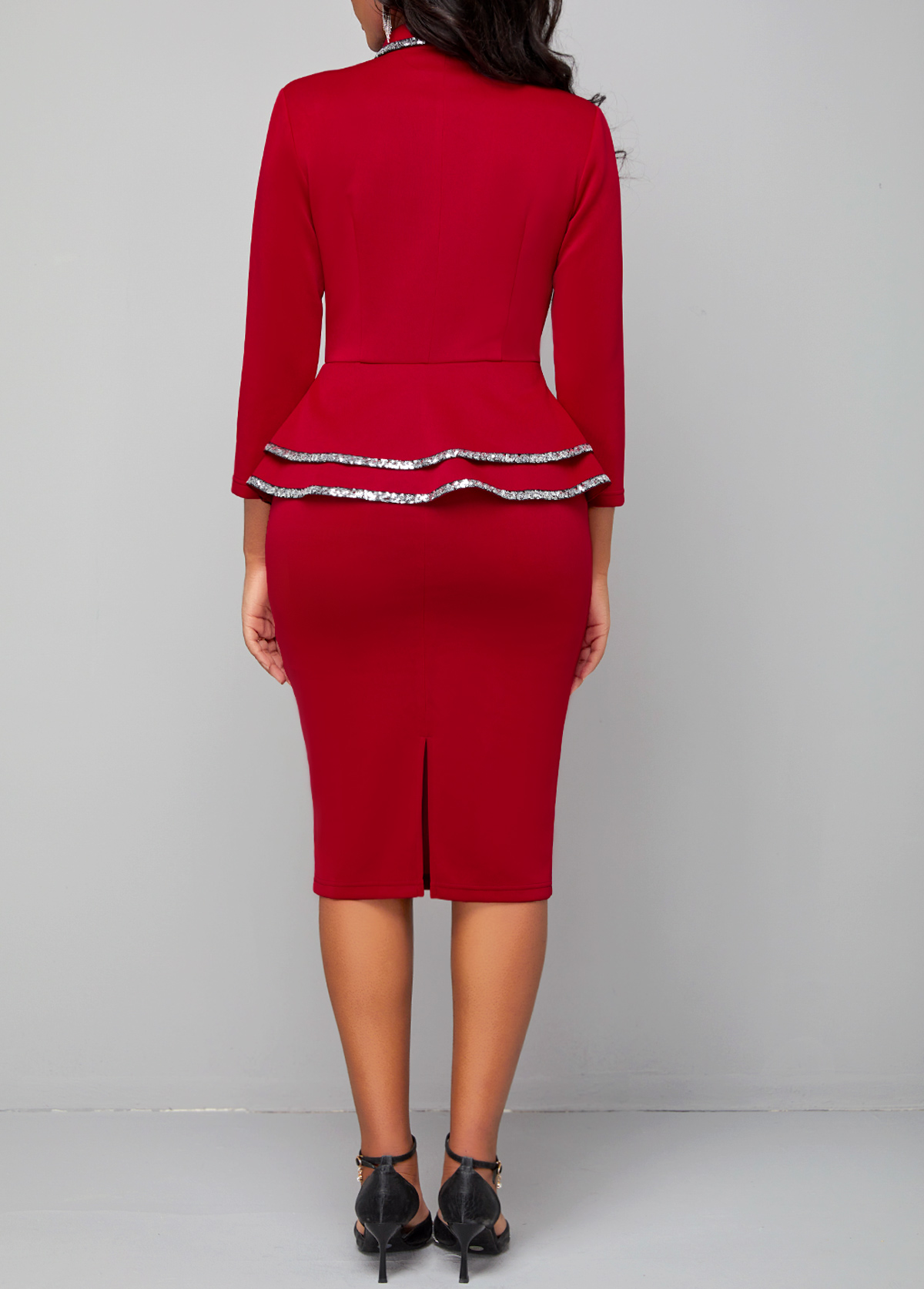 Sequin Long Sleeve Bodycon Dress