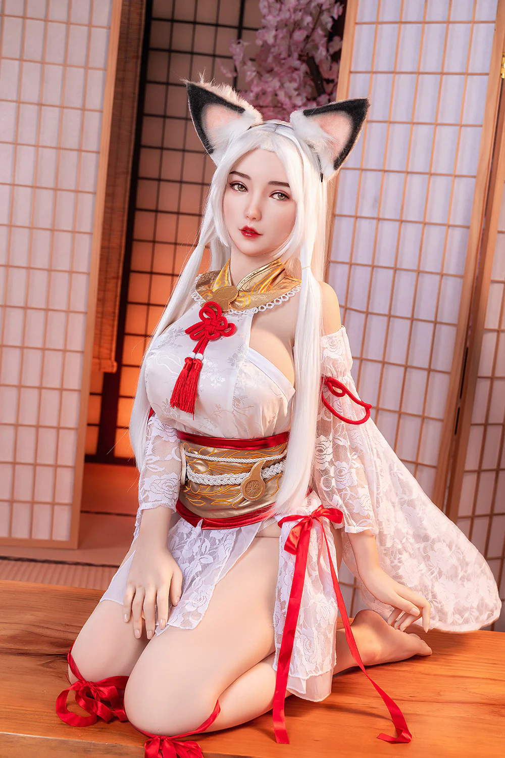 Megan 5ft25 / 160cm #60 Silicone Head + TPE Body Big Boobs Japan Anime Catgirl Hentai Sex Doll