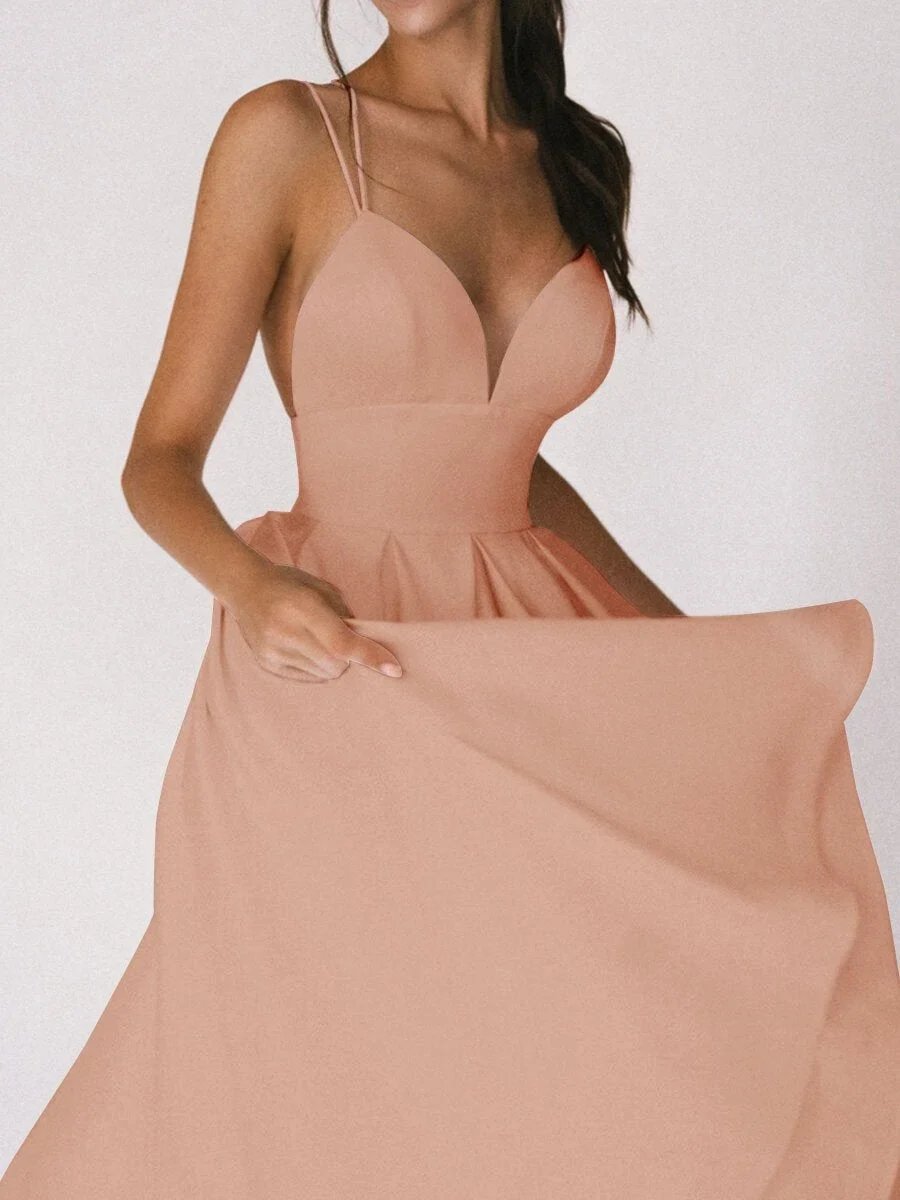 (💕SUMMER HOT SALE)💃Elegant strappy V-neck dress👗💐