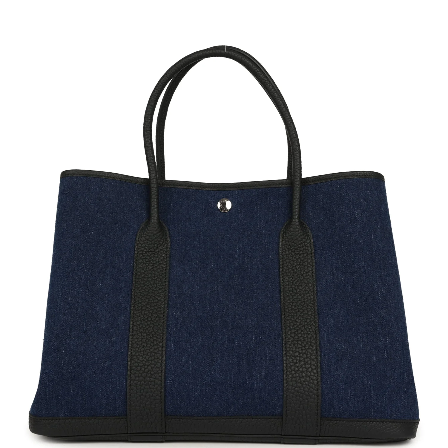 Hermes Garden Party 36 Denim Moyen, Black Negonda Palladium Hardware