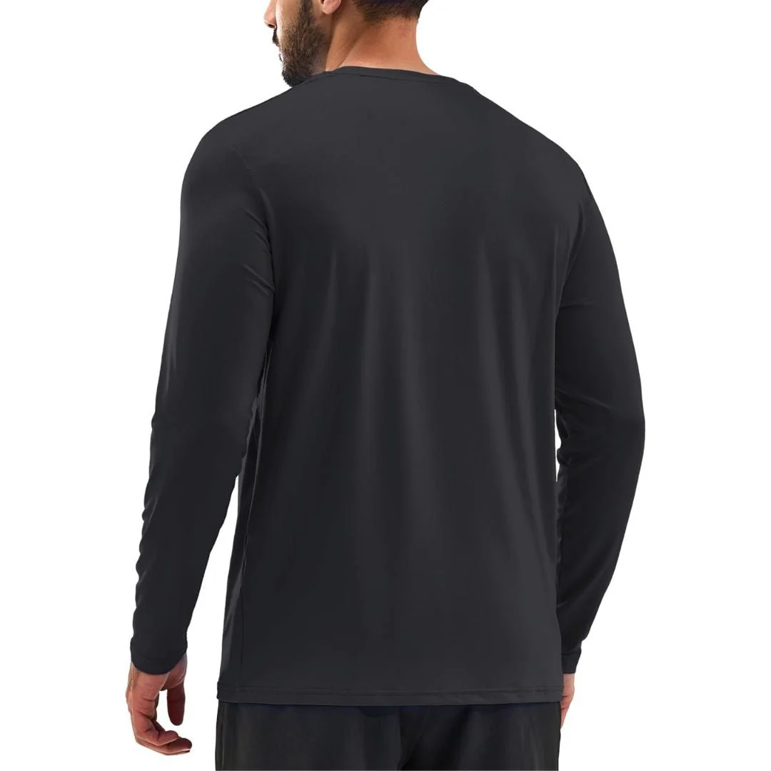 Men's UPF 80+ Sun Shirt Long Sleeve Rashguard Quick Dry Swim