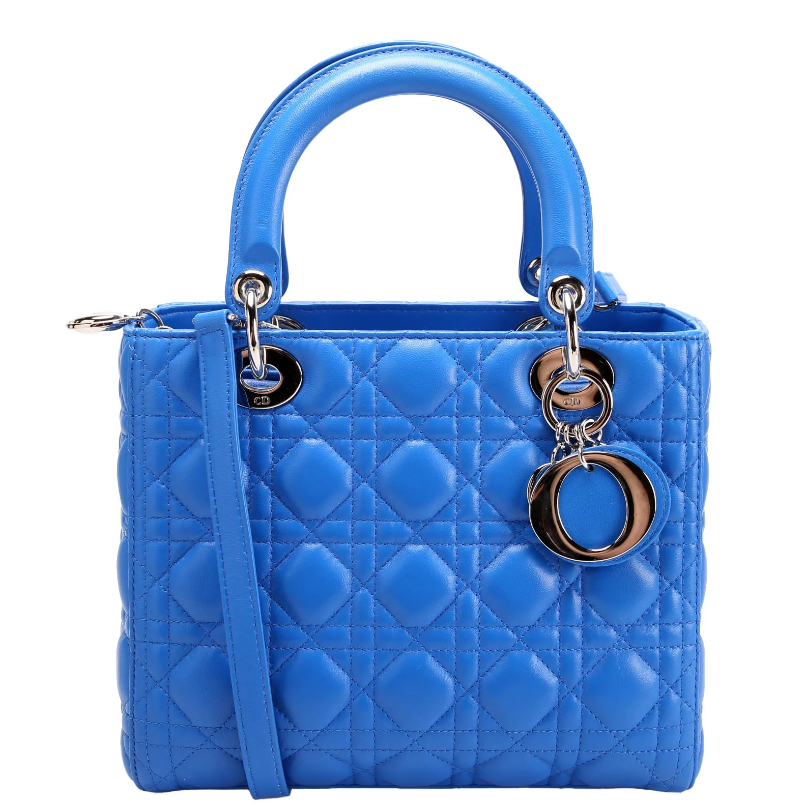 DIOR Lady Dior Medium Lambskin Blue