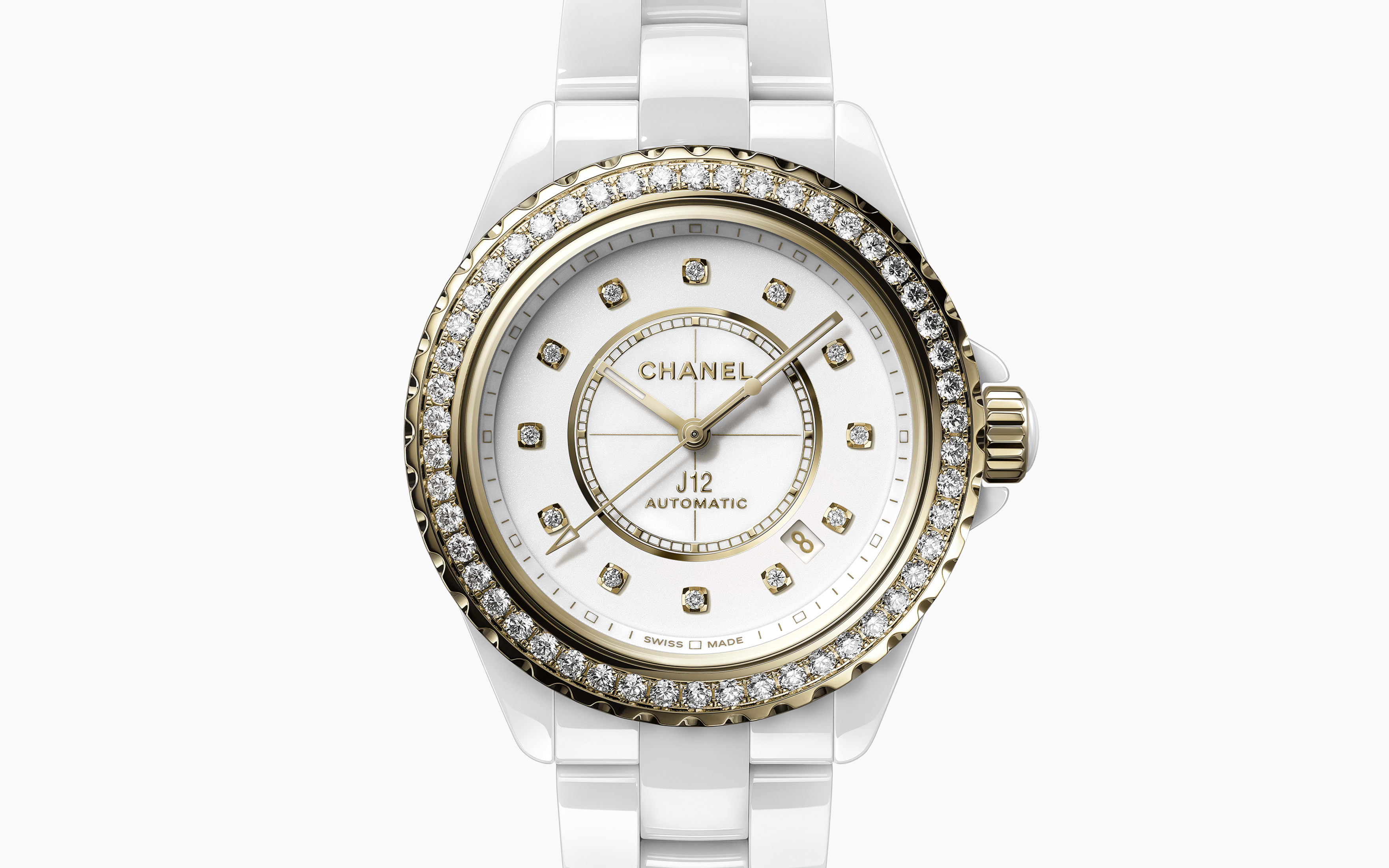J12 Diamond Bezel Watch Caliber 12.1, 38 MM