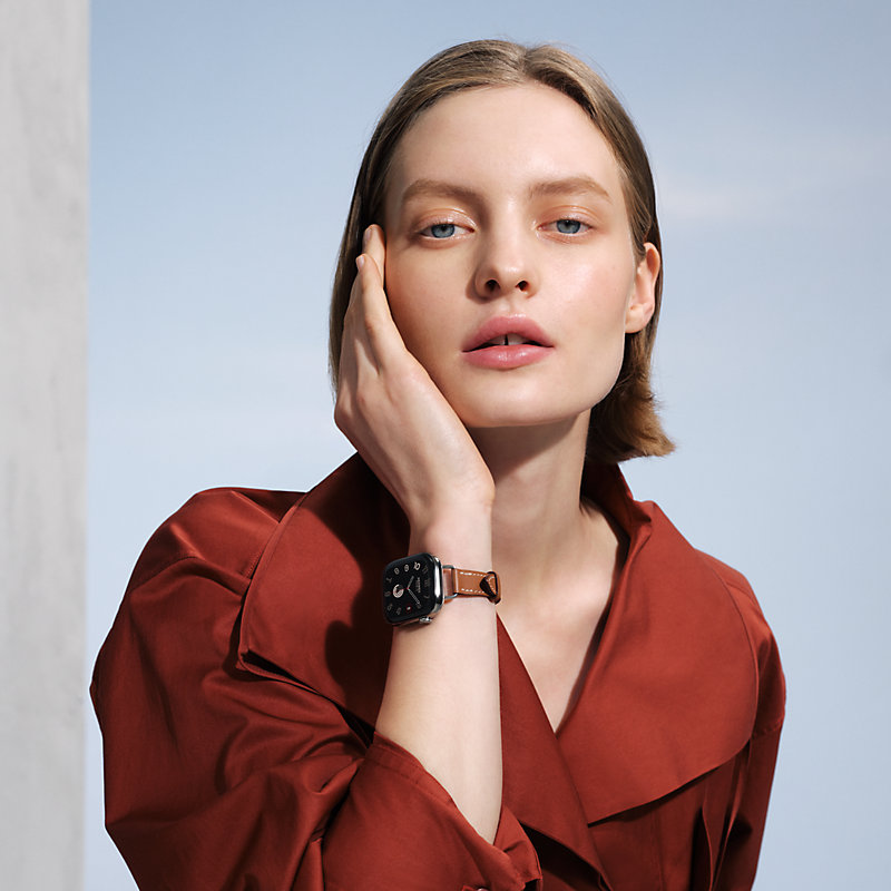 Series 11 case & Band Apple Watch Hermès Single Tour 42 mm Attelage