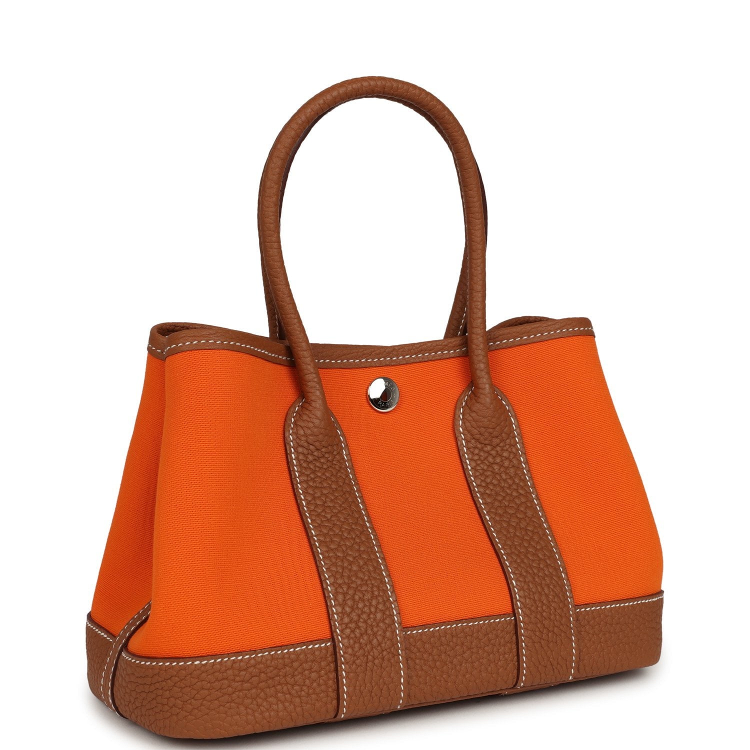 Hermes Garden Party Neo 23 Feu Toile Officier, Gold Negonda Palladium Hardware