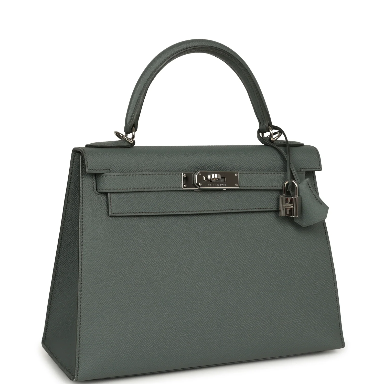 HERMÈS Kelly Sellier 28 Vert Amande Epsom Palladium Hardware