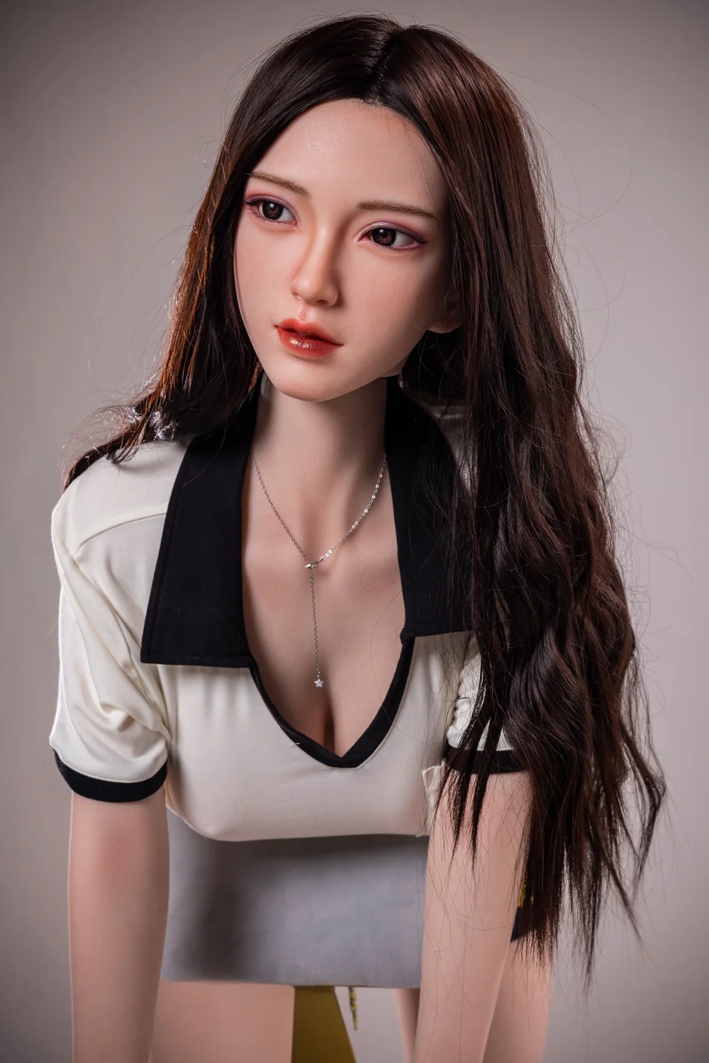 US Stock - Misaki 5ft58/170cm #C47 Silicone Head + TPE Body Realistic Japanese Love Doll Free 2nd Head