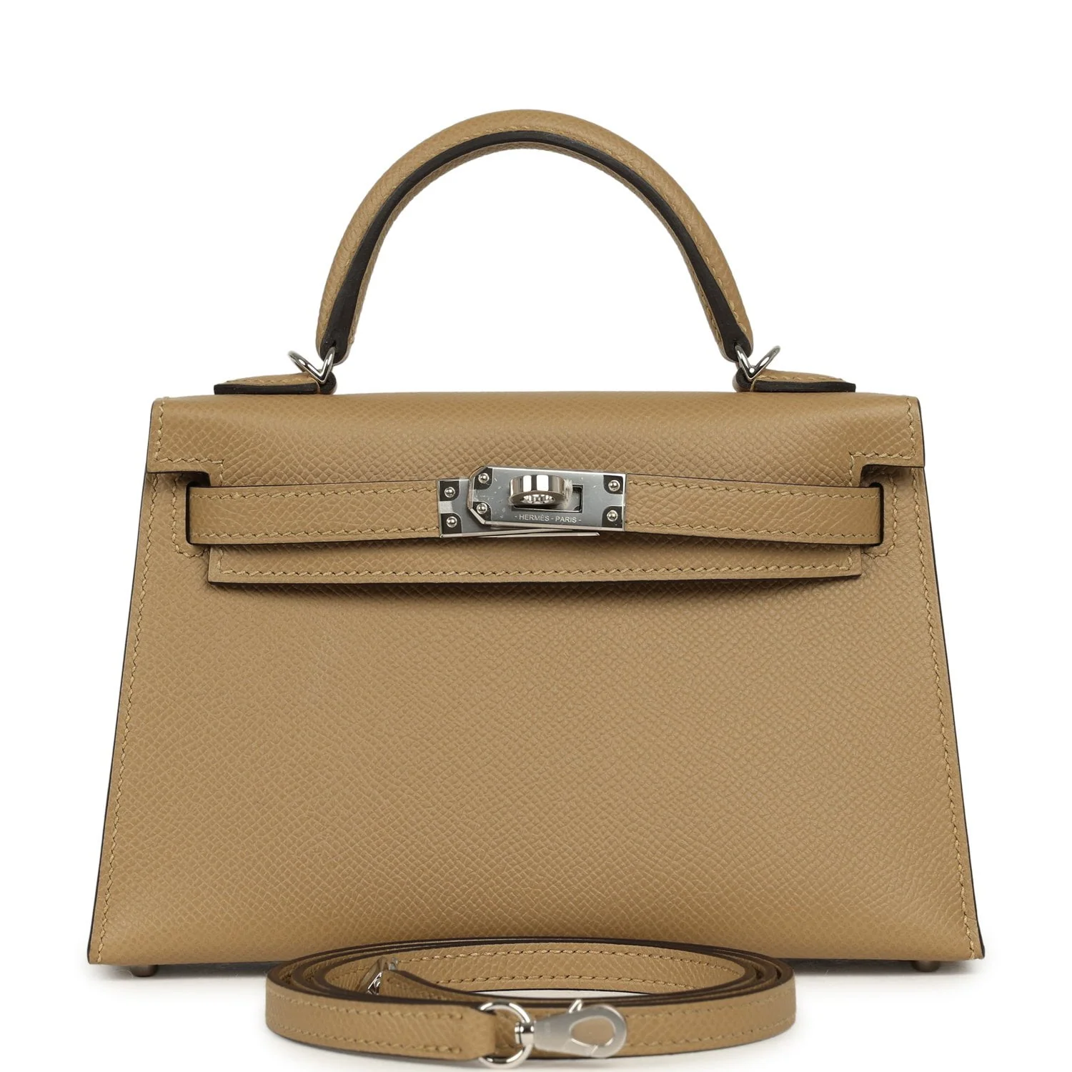 HERMÈS Kelly Sellier 20 Poussiere Epsom Palladium Hardware