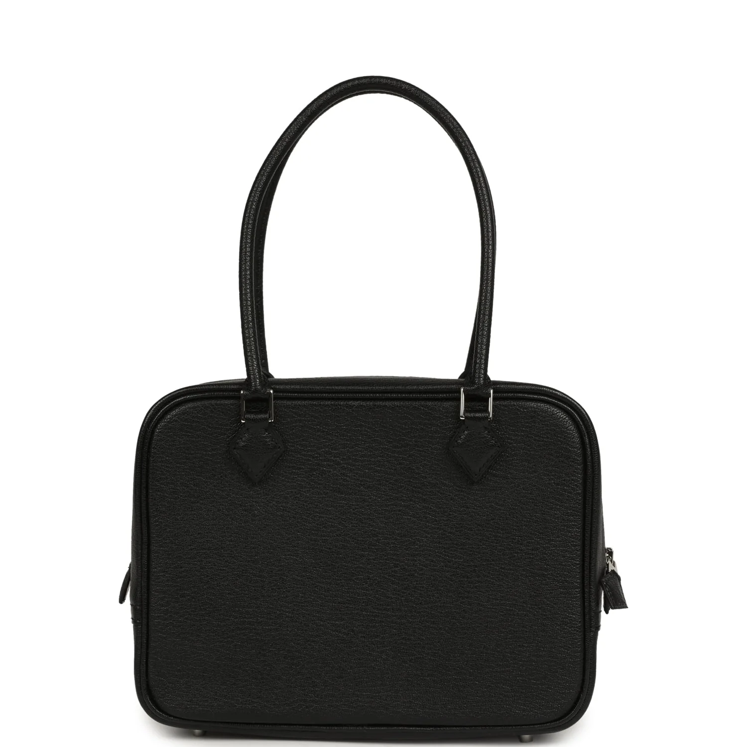 Hermes Mini Plume 21 Bag Black Chevre Palladium Hardware