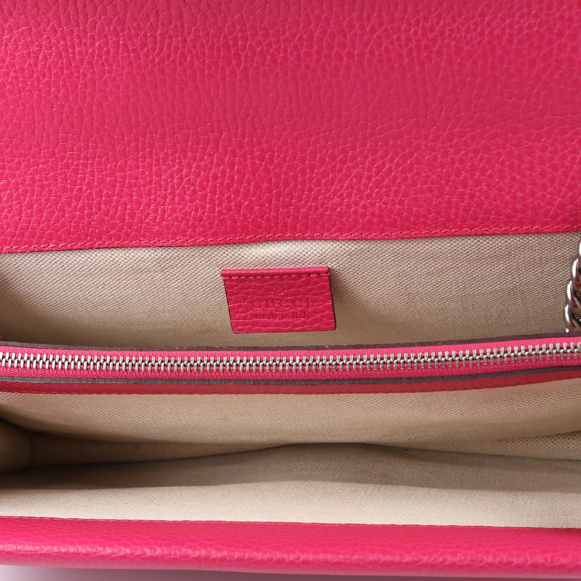 400249 Dionysus Leather Shoulder Small Pink