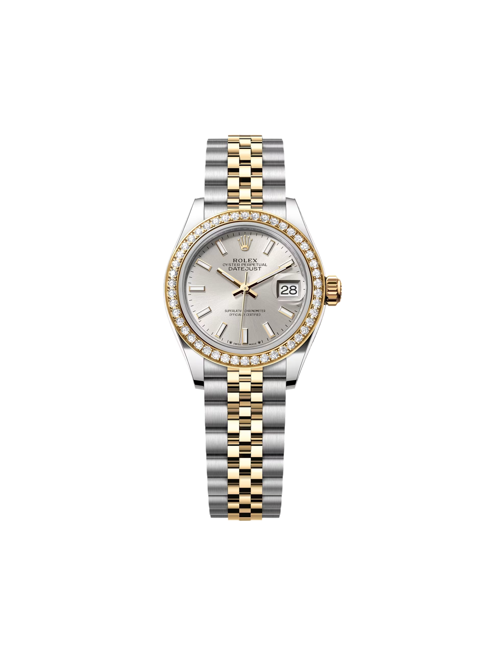 RLX Lady-Datejust 31mm 279383RBR Silver Dial Yellow Rolesor Oyster Bracelet